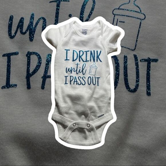 Hand Crafted infant onesie size 0-3months, funny saying onesies, customizable - Picture 1 of 4
